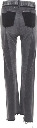 Maison Margiela grey washed denim patchwork jeans