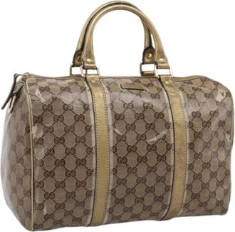 Gucci Pre-owned Vintage Boston Bag - Dames - Vintage Handtas - Bruin - ONE Size - Leer - Vintage