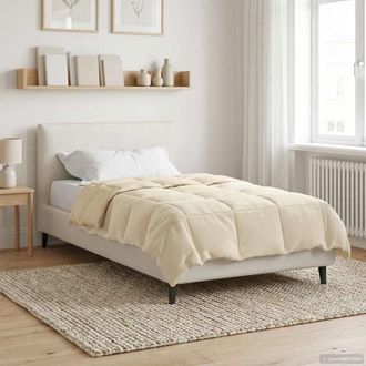 vidaXL Vidaxl Duvet Invernale Trapuntato Crema 155 X 220 Cm Microfibra