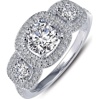 Lafonn Simulated Diamond Ring in Silver/Clear at Nordstrom Rack, Size 7