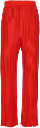 Lanvin Geplooide Broek - Dames - Wijde Broeken - Rood - S - Polyester - Broeken