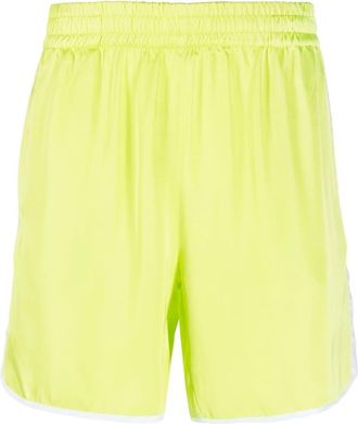 Blue Sky Inn contrasting-sides track shorts - men - Viscose - L - Green