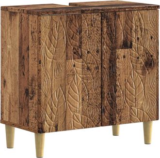 vidaXL Mueble De Lavabo Para Ba&ntilde;o Delft Madera Envejecida Vidaxl
