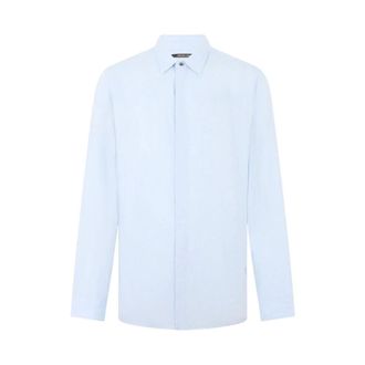 Roberto Cavalli Heren, Overhemden, Blauw, Maat: 2XL Linnen
