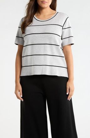Lyss&eacute; Odessa Reversible Knit Top in Blk Prl Ml at Nordstrom, Size 2 X