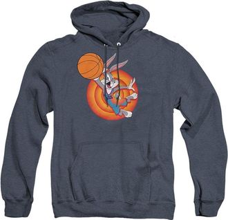 Gildan Space Jam 2 Bugs Slam Adult Heather Hoodie / Hooded Sweatshirt