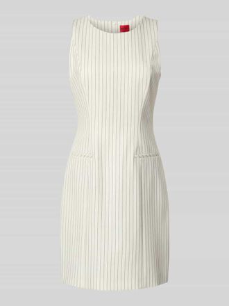 HUGO BOSS Minikleid mit Leistentaschen Modell Kambali in Offwhite, Gr&ouml;&szlig;e 40