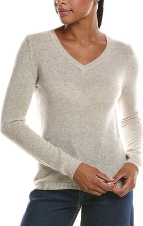 Fort&eacute; Cashmere Basic V-Neck 100% Cashmere Pullover