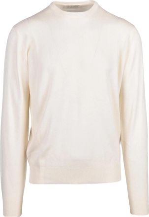 FILIPPO DE LAURENTIIS Merino Silk Cashmere Blend Sweater with Minimalist Design