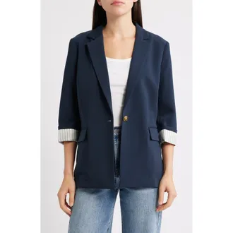 Rag & Bone Jennie Elbow Sleeve Crepe Blazer in Sal at Nordstrom Rack, Size 2