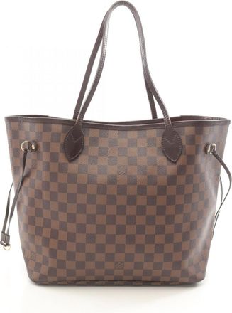 Louis Vuitton Brown Coated Canvas Pvc Damier Canvas Leather Tote Bag (Pre-Owned)