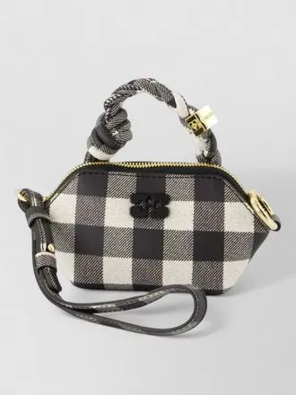 Ganni bou nano keyring leather mini bag