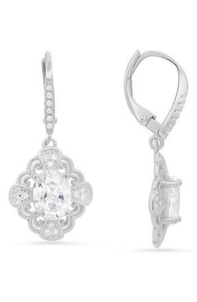 Queen Jewels Sterling Silver Filigree CZ Drop Earrings at Nordstrom Rack
