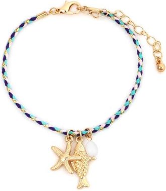 Panacea Cord Charm Bracelet in Blue at Nordstrom