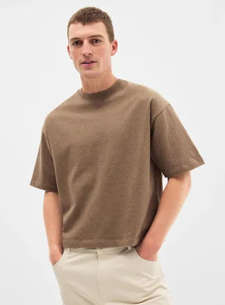Le 31 Mens Cropped T-shirt Oversized fit