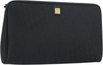 Dior Pre-owned Trotter Canvas Clutch - Dames - Vintage Clutch - Zwart - ONE Size - Vintage
