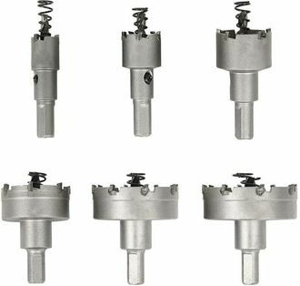 OEM Scie Cloche Pour Metal, Lot De 6 Forets De Scie-cloche En Carbure, Scies-cloches En Acier Inoxydable., Pour LAluminium, LAcier, Le Fer, Le Cuivre, Le 