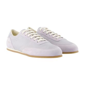 Common Projects Womens Leather Minimal Sneaker Purple Calfskin