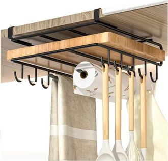 OEM Estante De Almacenamiento De Cocina Sin Taladrar, Estante Multifuncional Para Tablas De Cortar, Estante Colgante Para Debajo Del Armario B