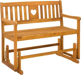 vidaXL Banco Deslizador De Jard&iacute;n Natural 110 X 59 X 97 Cm Vidaxl
