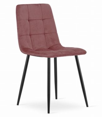 OEM Silla Kara - Terciopelo Rosa / Patas Negras X 1