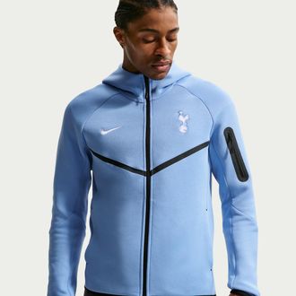 Nike Tottenham Hotspur Tech Fleece Windrunner Nike Mens Soccer Full-Zip Hoodie in Blue | II3239-434