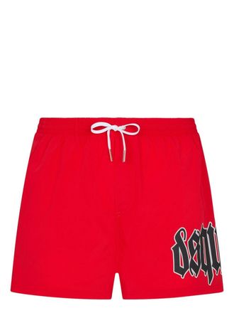 Dsquared2 Zwembroek met logoprint - Rood