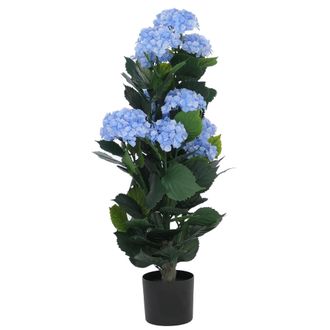 Hhg [nunca Usado] Hortensia Artificial Hhg-040, Planta Decorativa, Hortensia Artificial, Planta Artificial, Para Exterior, Polietileno, 90 X 50 X 50 Cm, A