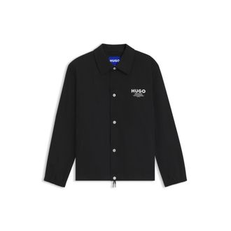 HUGO BOSS Cotton-twill coach jacket with logo details