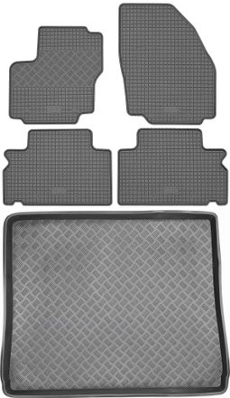 OEM Juego De Alfombrillas De Goma Para Coche Y Alfombrilla Para Maletero Para Ford Galaxy Van (2006-2010)
