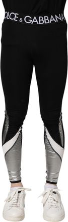 Dolce & Gabbana Mens Nylon Skinny Leggings Black Viscose Polyester