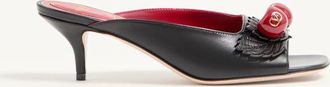 Valentino Garavani Cherryfic Kidskin Slide Sandal 55mm Woman BLACK 35.5
