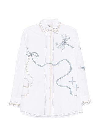 Alysi Womens Silk & Nylon Printed Cotton Shirt