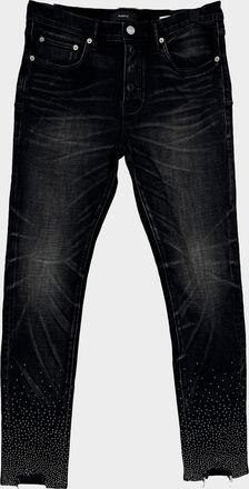 Purple High Contrast Bling Skinny Jeans