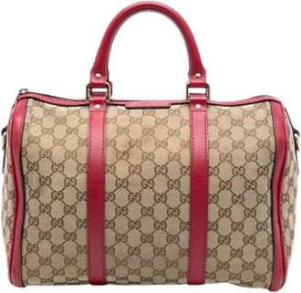 Gucci Pre-owned Handbags, female, Beige, Size: ONE SIZE Pre-owned Vintage Canvas Handbag