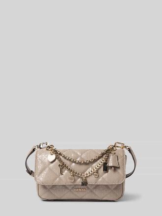 Guess Umh&auml;ngetasche mit Label-Applikation Modell LIBBY in Taupe, Gr&ouml;&szlig;e 1