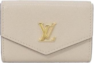 Louis Vuitton Grayish Leather Wallet (Tri-Fold) (Pre-Owned)