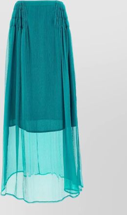 Dries Van Noten scarlett skirt maxi sheer ruched design