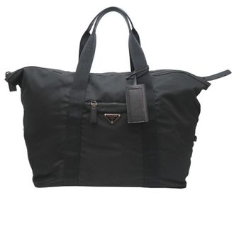 Prada Black Nylon Boston Bag (Pre-Owned)