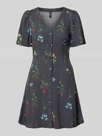 Vero Moda Leicht ausgestelltes Minikleid aus reiner Viskose Modell ALBA in Graphit, Gr&ouml;&szlig;e XL