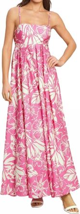 Flying Tomato Open Back Maxi Dress In Pink Multi