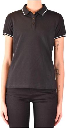 Emporio Armani Pillar Polo Shirt - Dames - Polos - Grijs - 2XS - Katoen - Tops