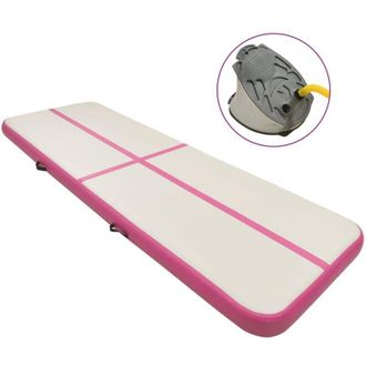 vidaXL Esterilla Inflable De Gimnasia Con Bomba Pvc Rosa 300x100x15 Cm Vidaxl