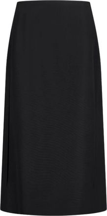 Jil Sander Silk Faille Rok - Dames - Rokken - Zwart - Maat: XL Zijde