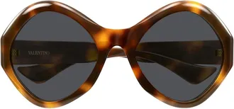 Valentino Vg0069S Zonnebril - Dames - Accessoires - Bruin - Maat: ONE Size Nylon