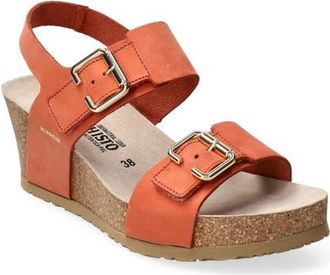 Mephisto Lissandra Platform Wedge Sandal in Chili at Nordstrom, Size 12