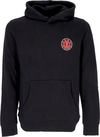 Element Zwarte hoodie met zeehondenprint - Heren - Hoodies - Zwart - S - Katoen - Hoodies & sweatvesten