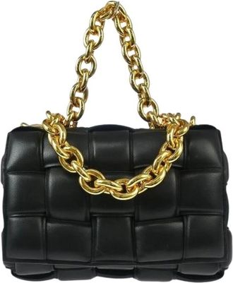 Bottega Veneta Pre-owned Cross Body Bags, female, Black, Size: ONE SIZE Pre-owned Leather Shoulder Bag
