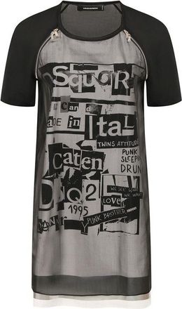 Dsquared2 Black Silk Casual Womens Dress