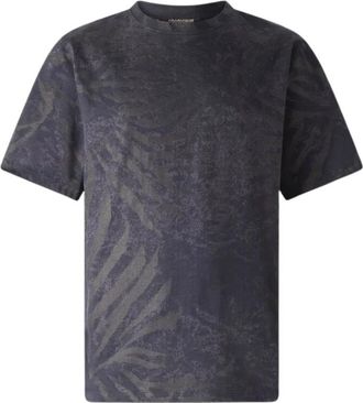 Roberto Cavalli T-shirt met dierenprint - Heren - T-shirts - Zwart - S - Katoen - Tops